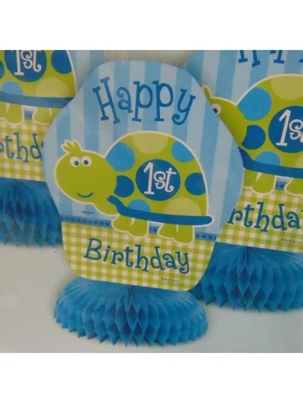 1st Birthday Party Turtle 16 Invites & 18 Table Decorations Turtle Kids Green